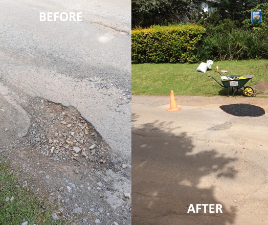 mgf pothole before 2cover