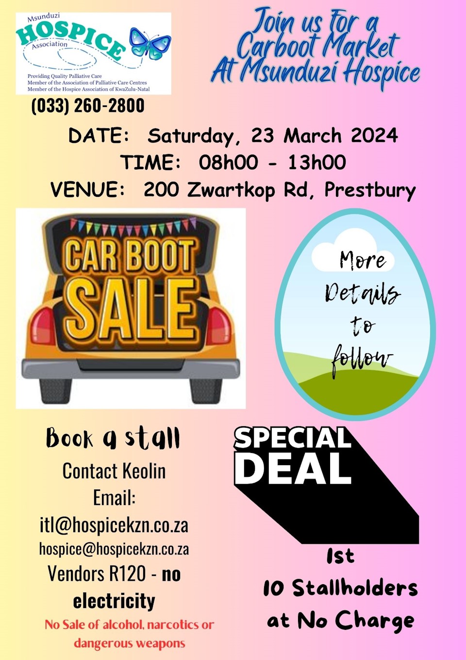 23 march msunduzi hospice fair