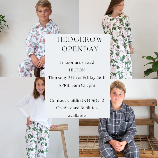 25 26 april 2024 hedgerow hilton clothing