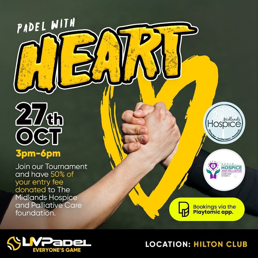 27 oct padel hilton hospice fundraiser