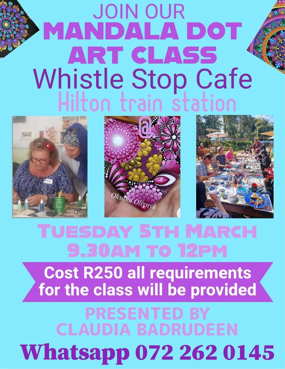 5 march hilton dot art class