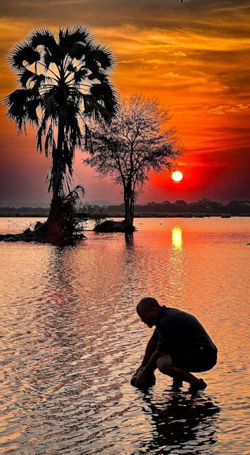 Malawi Liwonde park manager Dave Robertson Shire River water calabash