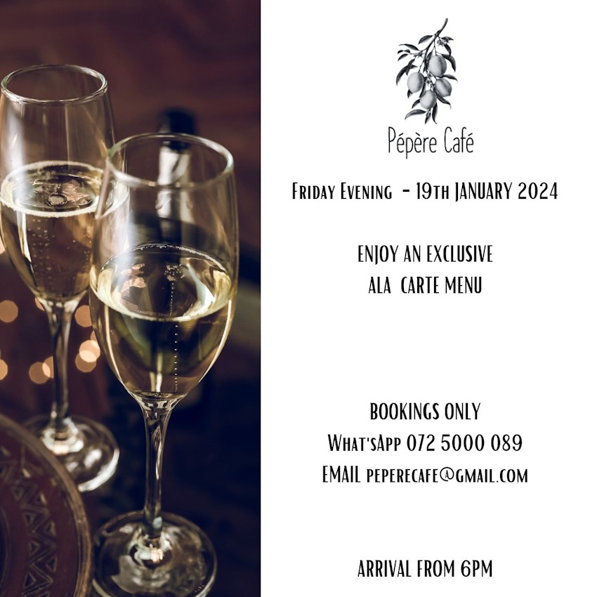 peper cafe pop up a la carte