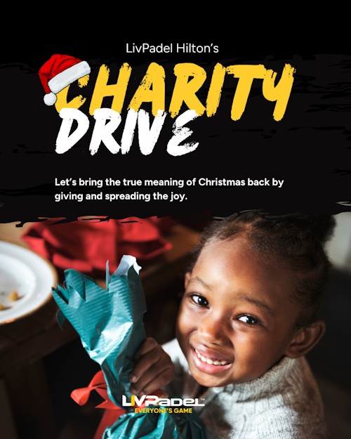 Charity Drive 1 liv padel hilton cover
