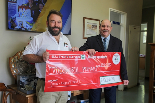 ladds school donation from quarry superspar