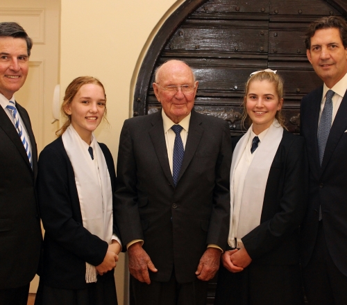 David Arguile College Head Sophie Brouckaert Dux Peter Gush Guest 002