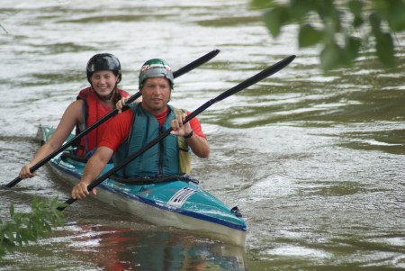 father and daughter canoe