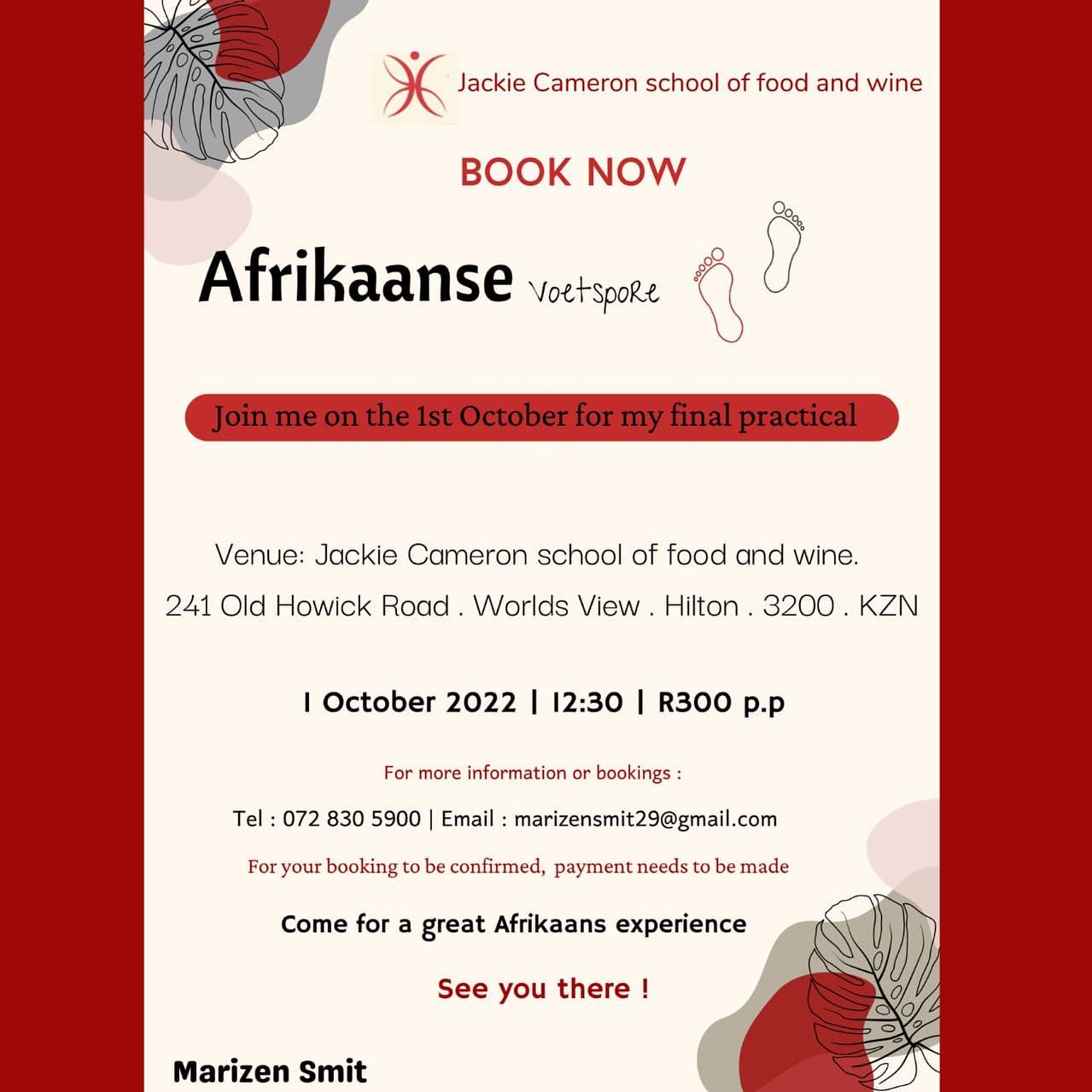 afrikaans voetspore