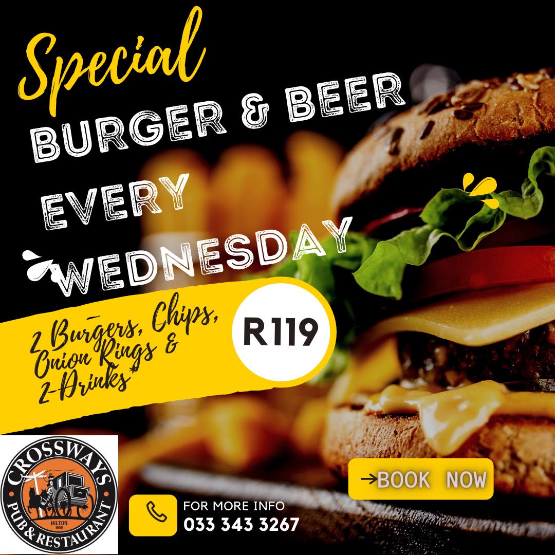 burger beer at crossways
