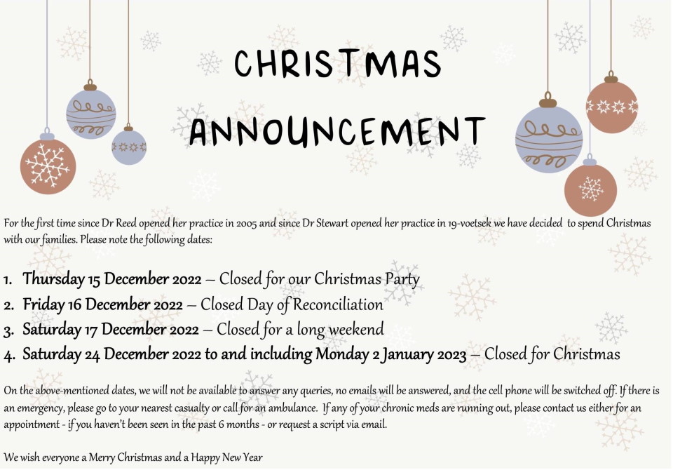 dr reed and stewart opening times