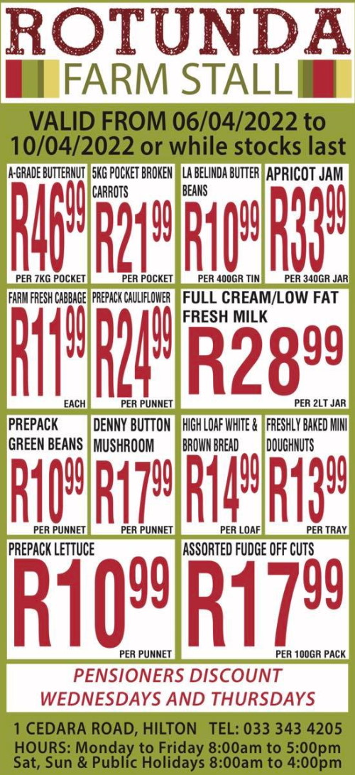 rotunda specials 6 april 2022