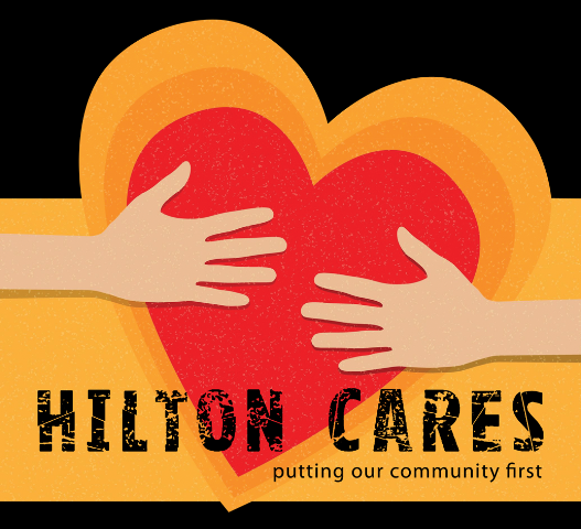 hilton cares logo