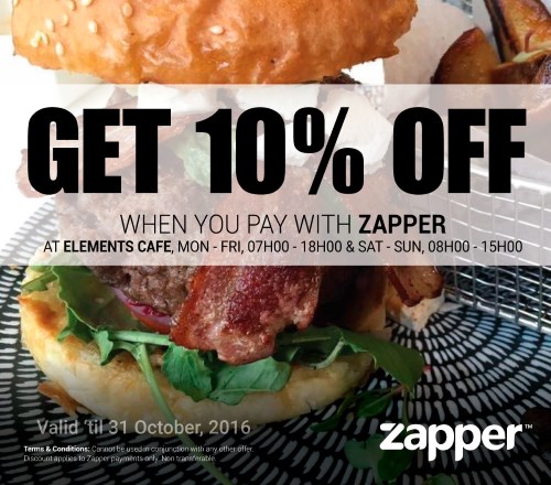 10 off zapper elements cafe 500x440