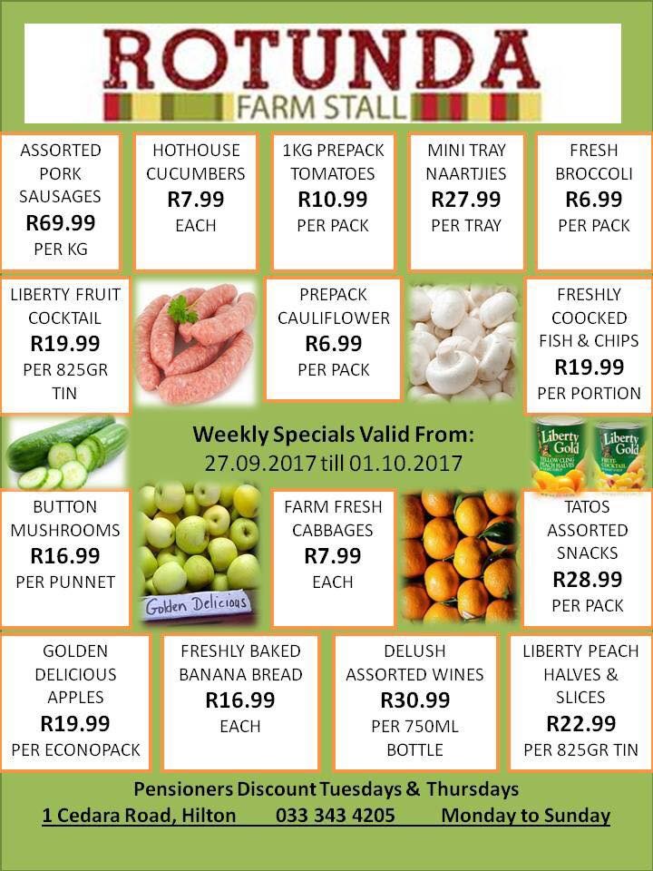 rotunda farm stall specials 27Sept2017