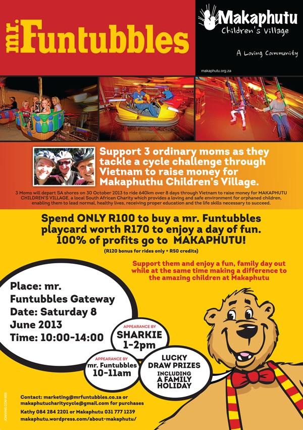 mr funtubbles supports makaphuta childrens village