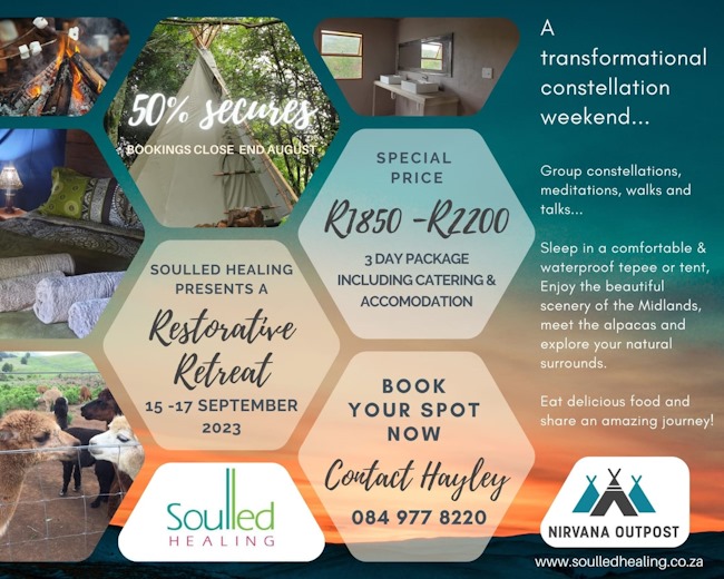 soulled healing retreat 15 17 sept